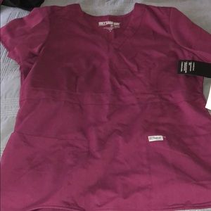 Greys anatomy new with tags wine scrub top